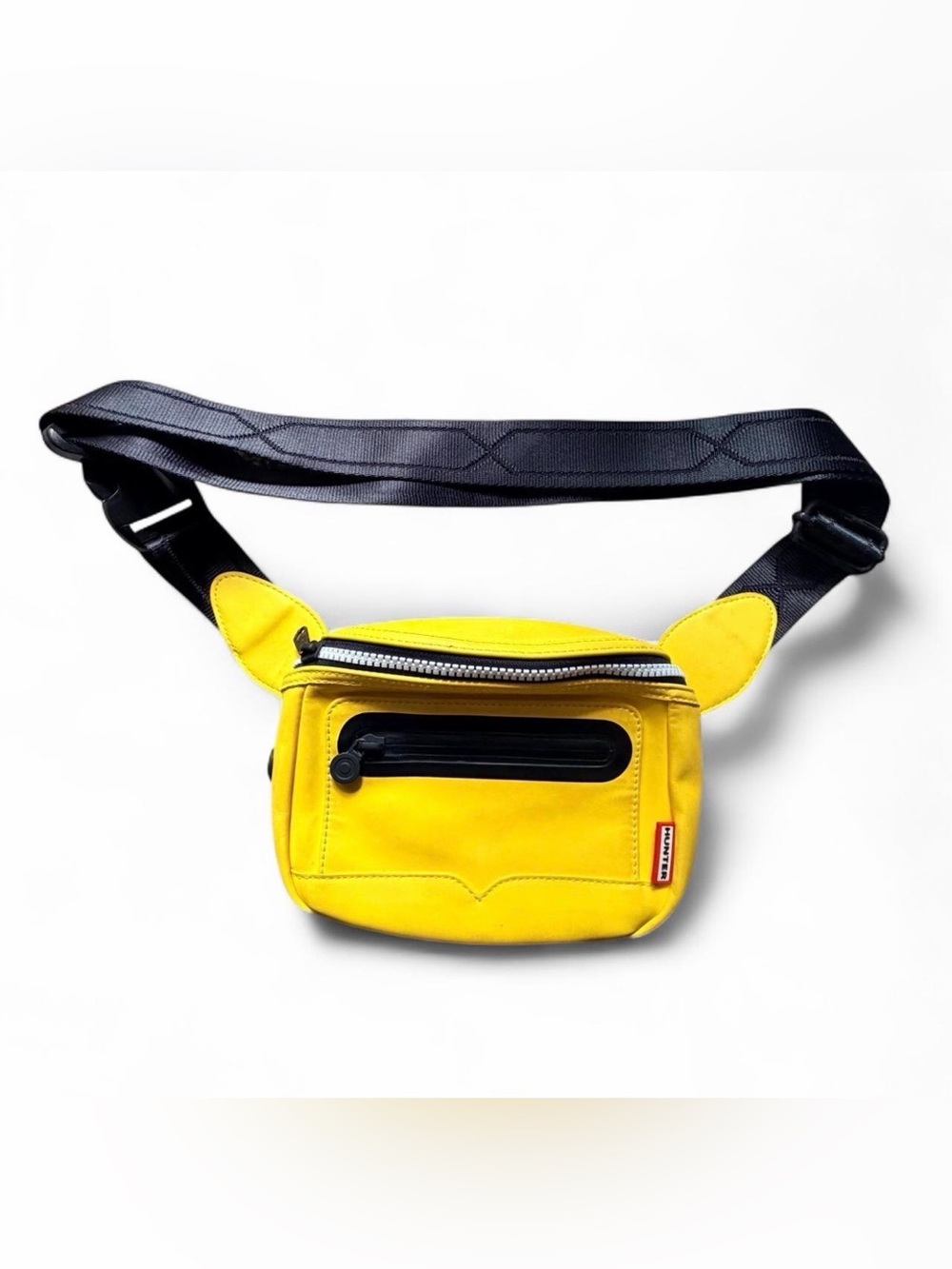 Hunter Yellow Crossbody Belt Bag with Black Strap